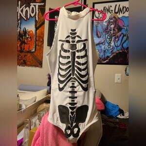 DollsKill Forplay Broken Bonez Skeleton Romper